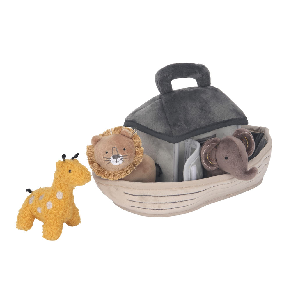 Lambs & Ivy Noah's Ark giraffe plush adds colorful, friendly detail