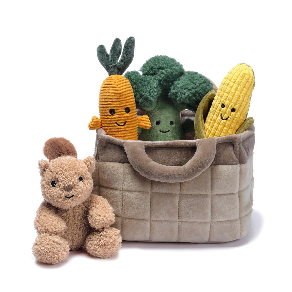 Lambs & Ivy plush corn for hands-on pretend cooking