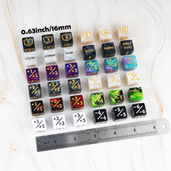 LAMJAM MTG keyword dice pack featuring First Strike and Vigilance for quick reference.