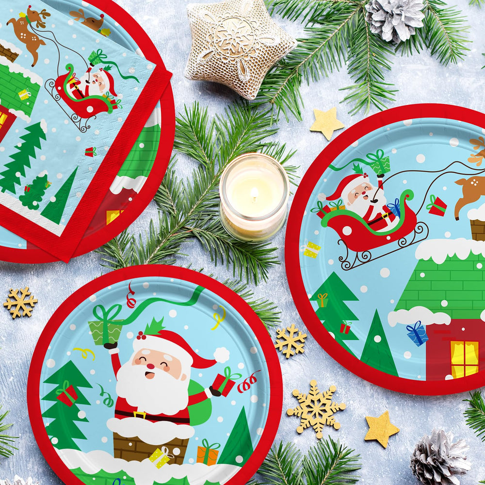 Lamparty Santa cups nine-ounce for spill-free beverages.