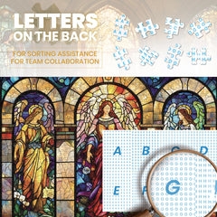 Lamplig Holy Mother portrait puzzle captivates with luminous hues for reflection