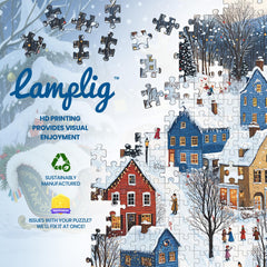 Lamplig poster-sized reference helps accurate piece placement.