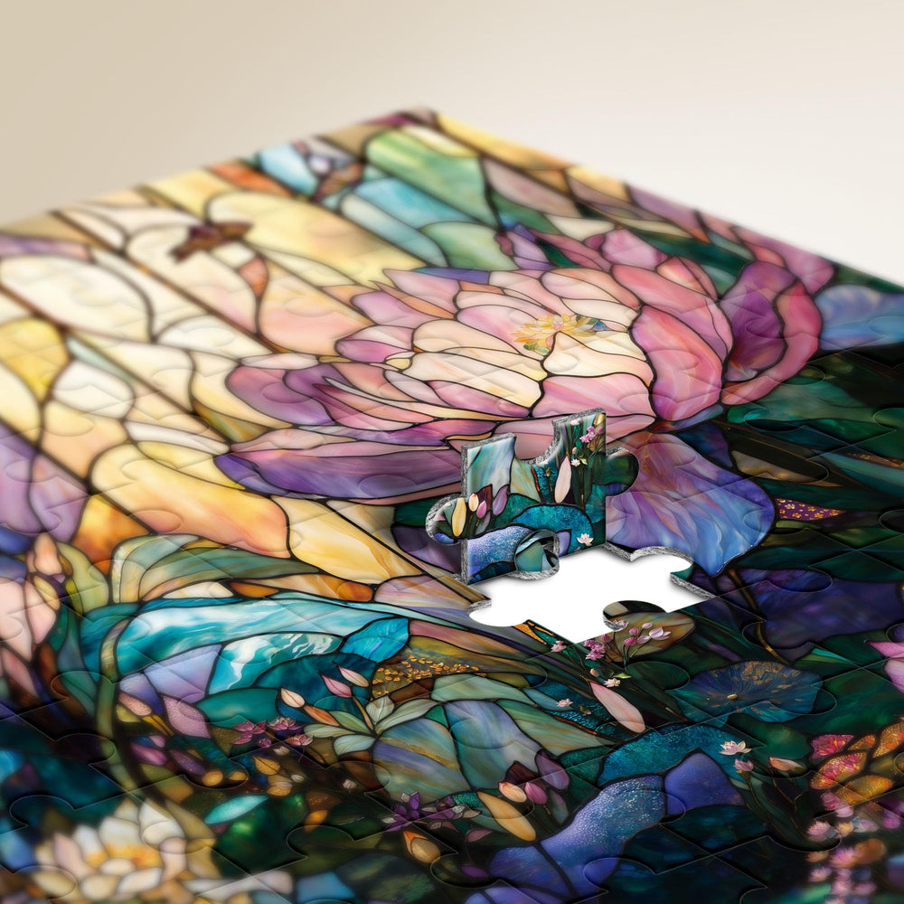 Precise lamplig puzzle pieces interlock smoothly during assembly