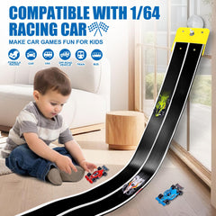 Landhix double lane racetrack enables exciting head-to-head racing at home.