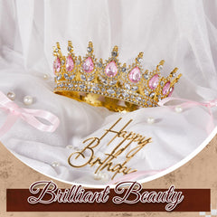 Landical gold birthday sign complements princess toppers beautifully