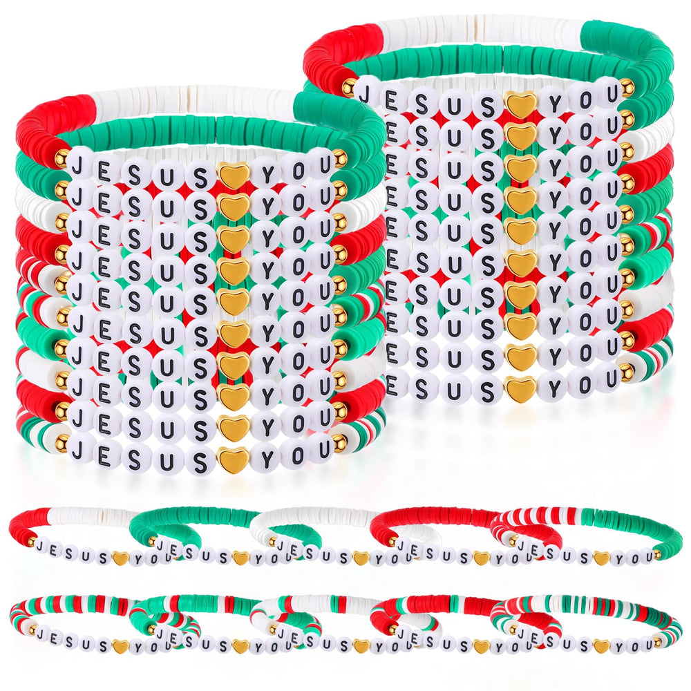 Landical Jesus Loves You bracelet pack in Christmas colors for groups or events