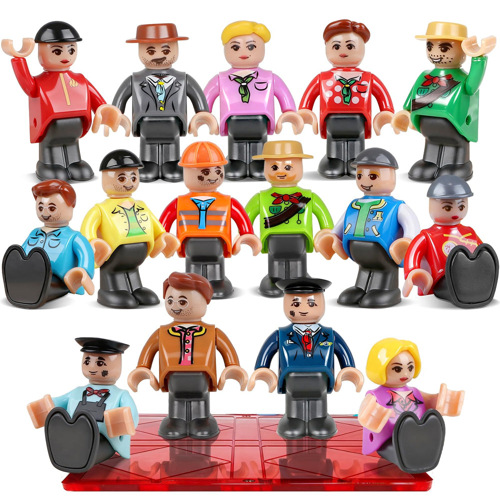 Landtaix magnetic people figures 15pc set for imaginative play and storytelling