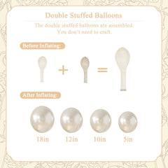 Langasque glue dots and balloon chain ready for quick arch assembly.