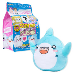 LankyBox unboxing moment: scented plush with hidden lanyard adds surprise.