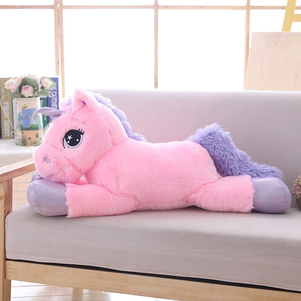 Lanmore 24-inch unicorn plush full-body image for cozy cuddling.