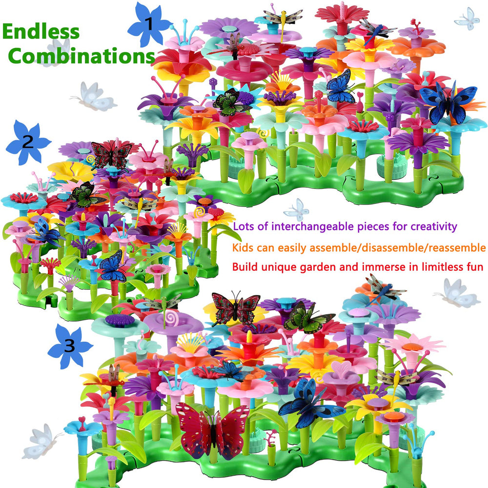 LANNEY interchangeable bases, stems, and petals enable endless creations