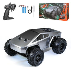 Lanvee 1:18 scale RC pickup truck side view with rugged off-road tires for outdoor adventures