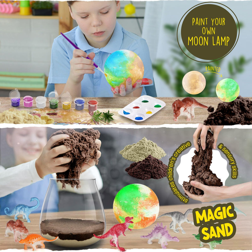 LAOESE painting activity with dino kit showcasing color and texture