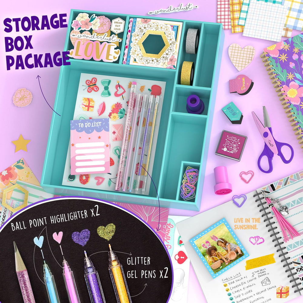 LAOESE storage box and instruction guide keep supplies neat and ready.