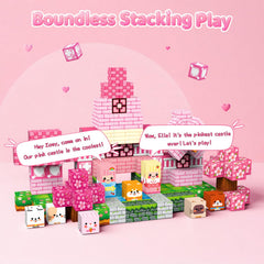 Laoren pink purple pieces sparkle with clear accents for captivating building sessions
