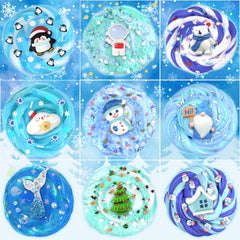 LAWOHO blue snow-like slime evokes winter visuals during play