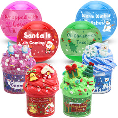 LAWOHO Christmas slime kit with pink bubbles for sensory play and holiday fun