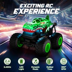 Laoyebaohao dinosaur truck on 2-4GHz interference-free racing