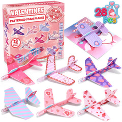 Laoyebaohao foam airplane valentines card ready for classroom gifting and fun.