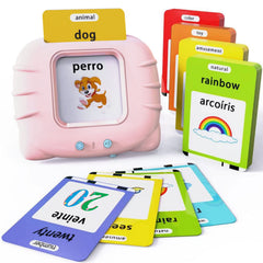Lapare bilingual flash cards reader showing quick setup for toddler language learning.