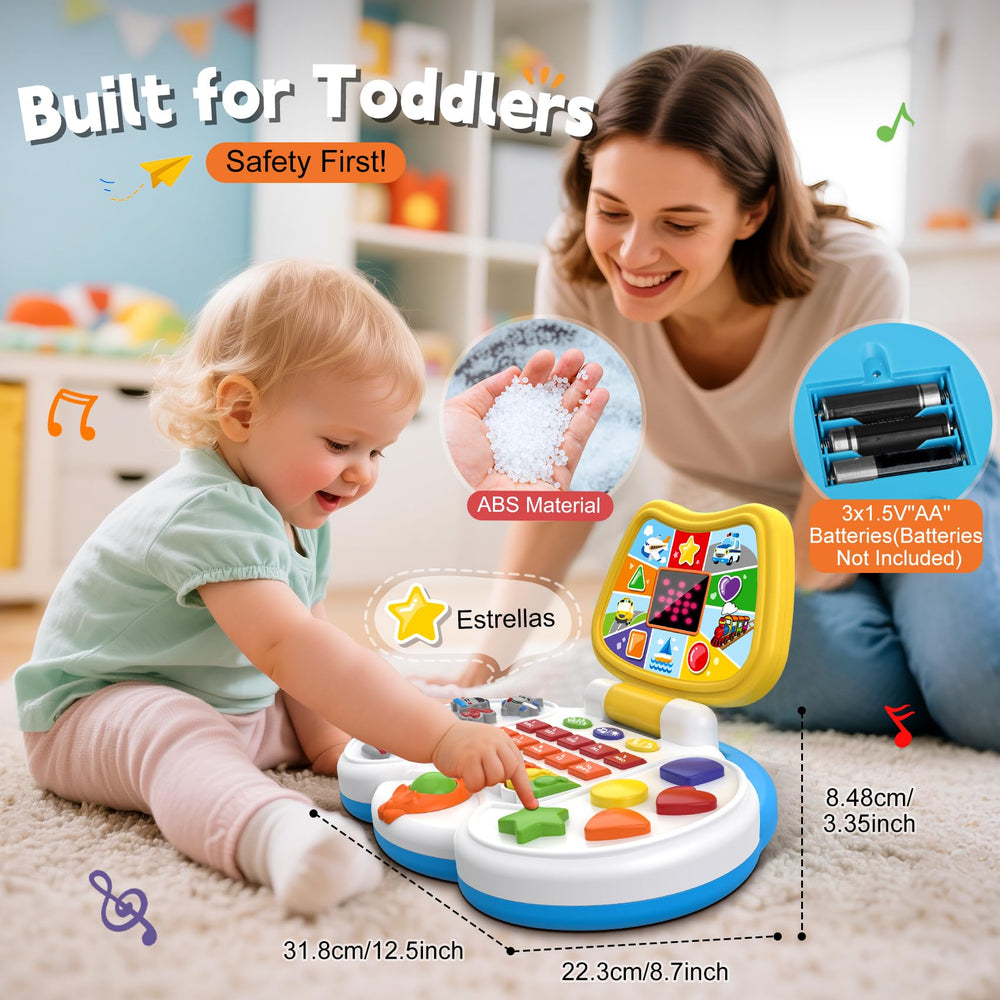 Laradola bright screen engages toddlers during interactive learning sessions.