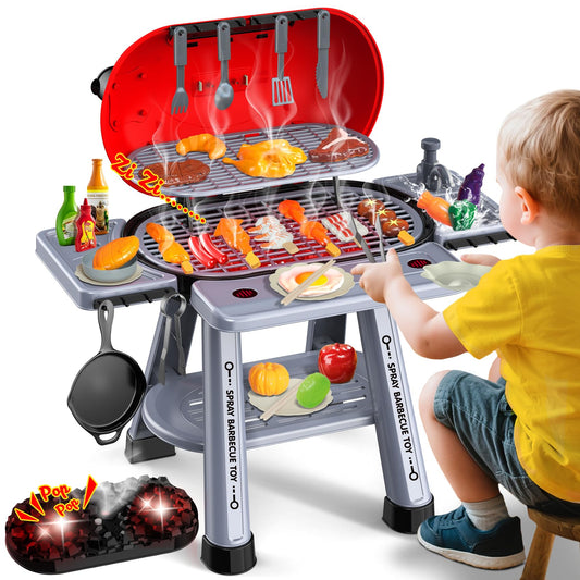 Laradola kids grill with smoke effect enhances imaginative pretend cooking