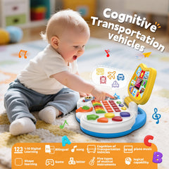 Laradola learning toy emphasizes shapes and colors for early recognition.