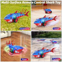 Laradola Shark RC car performing a 360 degree spin.