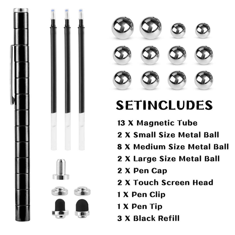 LARAH black fidget pen gold-plated surface adds desk shine.