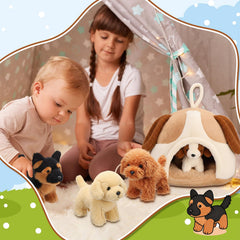 LaRandom Bichon Frise plush provides gentle hugs and kid-friendly comfort