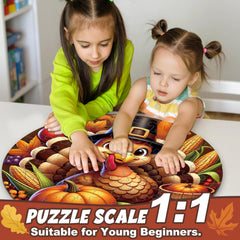Larchio Thanksgiving floor puzzle corn scene supports sequencing and story creation.