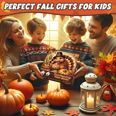 Larchio Thanksgiving floor puzzle compact storage and gift-ready packaging.
