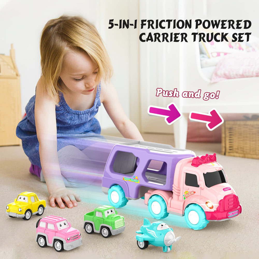 LASCOTON mini vehicles and airplane offer varied play scenarios.