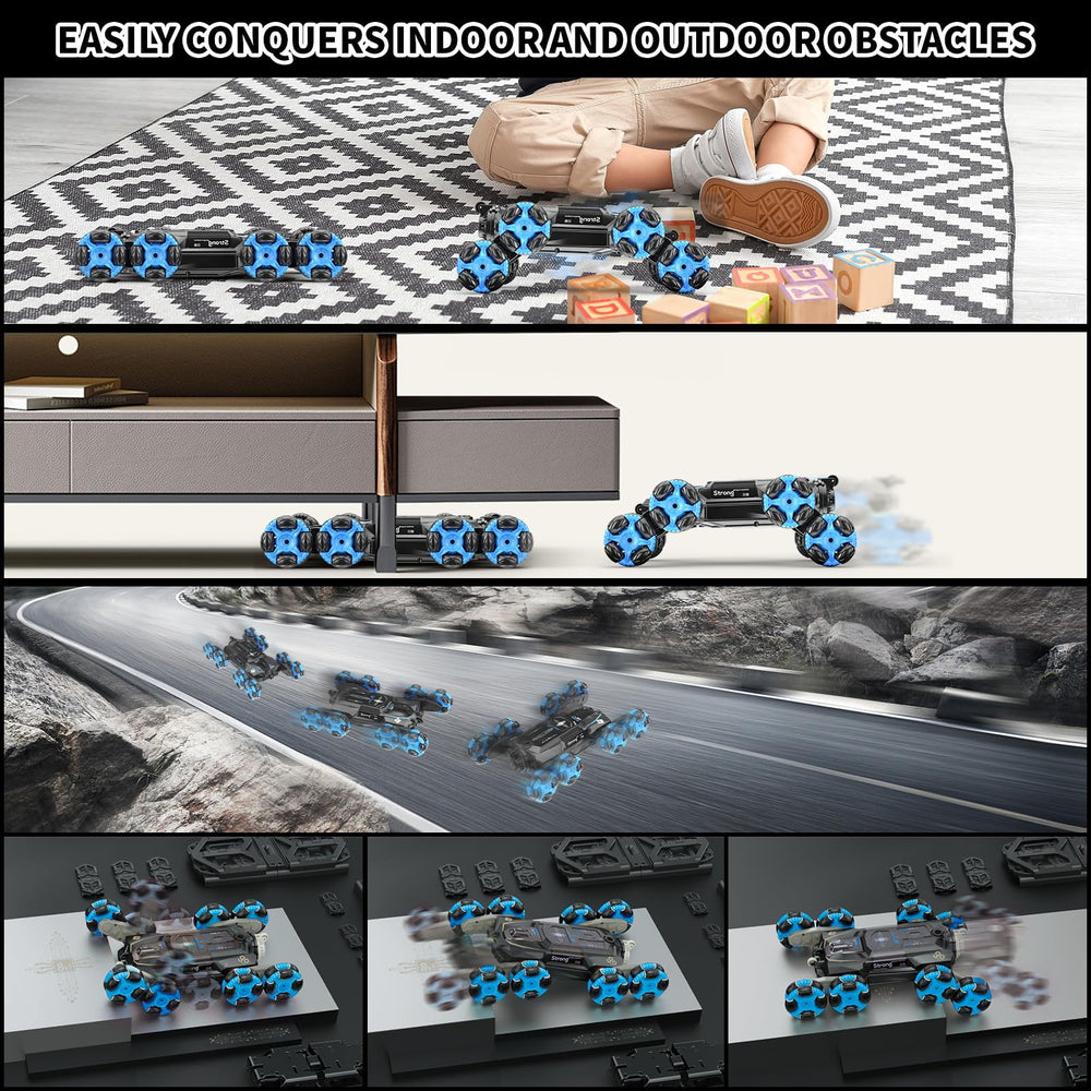 LASGU 8WD gesture sensing stunt car bright lights and exhaust effects