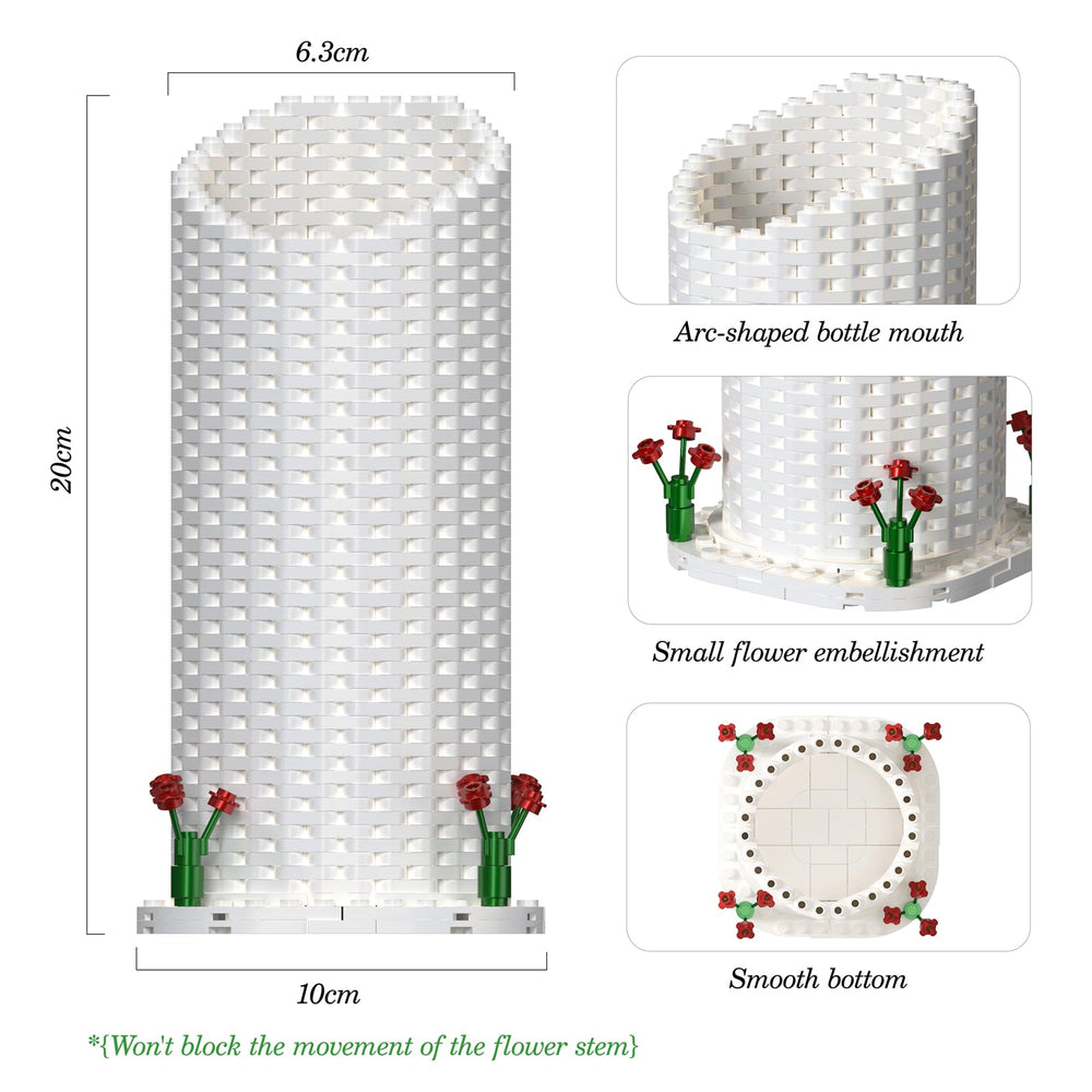 Latephiy block vase curved mouth texture highlighting three-dimensional woven detail.