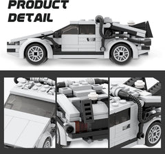 Latephiy Delorean Time Machine opening doors display-ready detail for collectors.