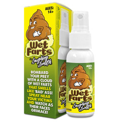 Laughing Smith Wet Farts spray bottle with non-toxic formula for safe pranks.