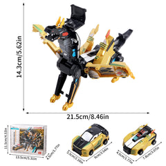Lavekywasa transforming toy cars side view highlights two-pack cooperative play