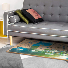 Travel-friendly puzzle plateau for cozy corners and varied seating positions.
