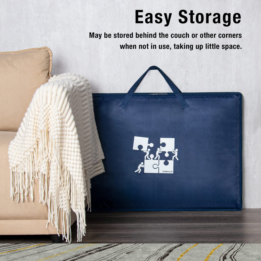 Lavievert puzzle board doubles as storage saver for unfinished puzzles.