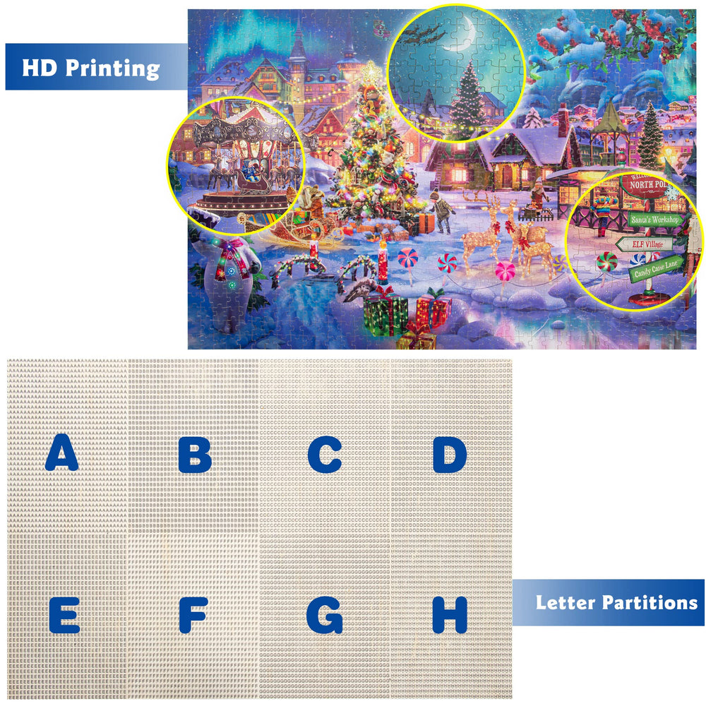 Lavievert wooden puzzle poster and back partitions for easy organization.