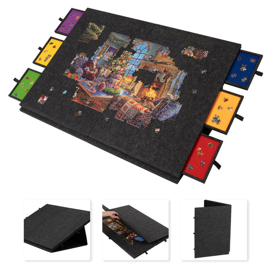 Lavievert puzzle table with tilting stand for ergonomic puzzling comfort.