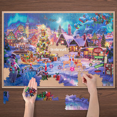 Premium Lavievert wooden 1000-piece puzzle with non-toxic, odorless finish for safe use.