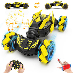 Lawdiey gesture-sensing RC stunt car remote control for precise spins.