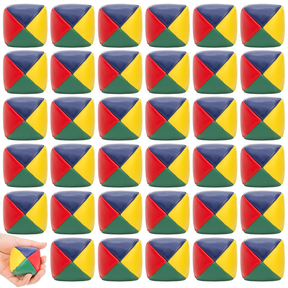 Lawei four-sided color juggling balls feature bright colors to boost focus.