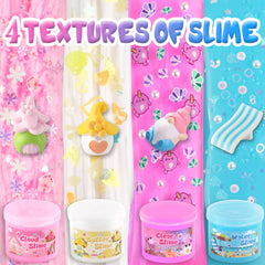 LAWOHO clear slime 60ml shows add-ins for visual effects and creative experiments.