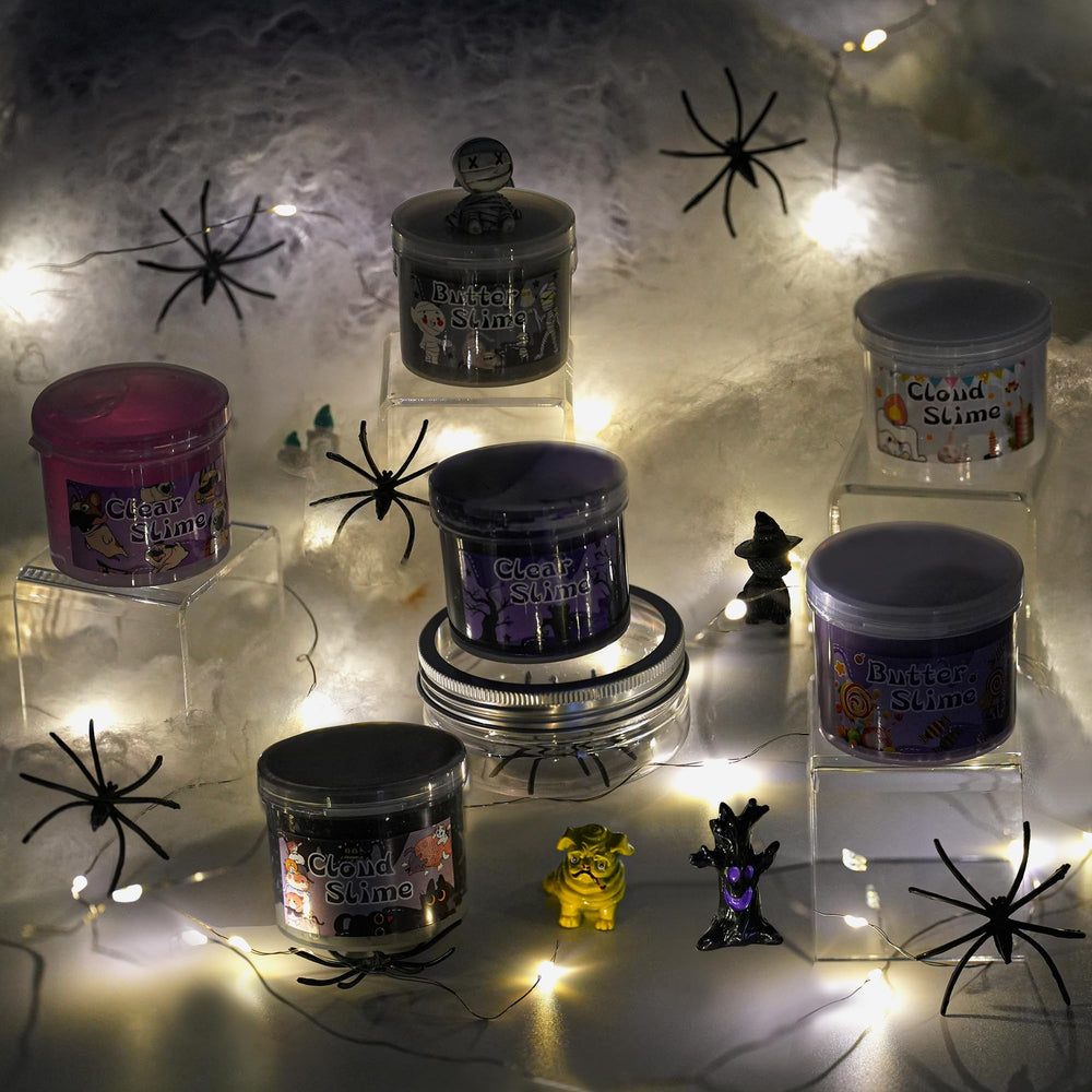 LAWOHO slime charms and lights brighten pretend spooky scenes.