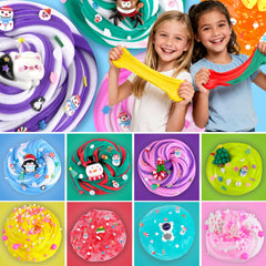 LAWOHO slime textures show crunchy and beaded varieties for tactile stress relief.