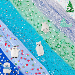 Lawoho Snow Slime Kit cloud slime features fluffy texture resembling snowflakes.