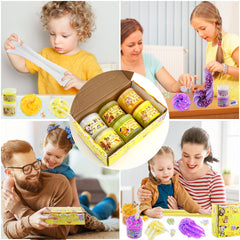LAWOHO yellow slime kit 360ml set for kids' creative projects.